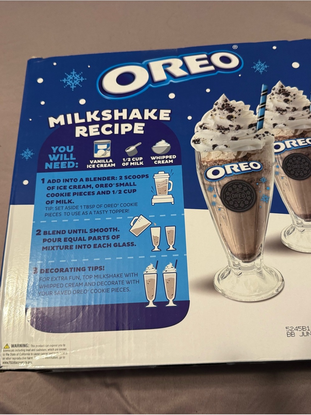 Amazing Nostalgic Oreo Milkshake Gift Set - NEW in jix - Picture 3 of 8